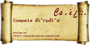 Csepela Árpád névjegykártya