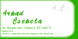 arpad csepela business card